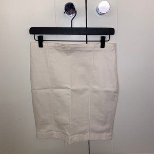 The Row Leone Pencil Skirt in White